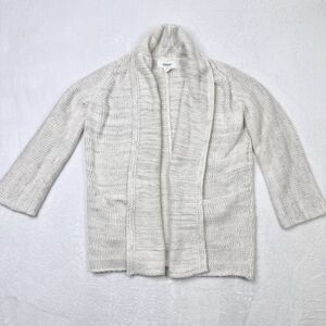 Workshop Republic Clothing Cardigan‎ Womens Small Oatmeal Cream Open Front Cozy